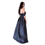 Lyssa | Vestido largo cauda negro