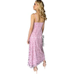 Amalia | Vestido midi encaje rosa