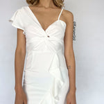 Abia | Vestido midi blanco